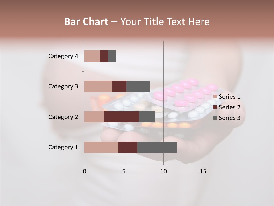 Pregnant Woman Holding Medicine. Nine Month. Third Trimester PowerPoint Template