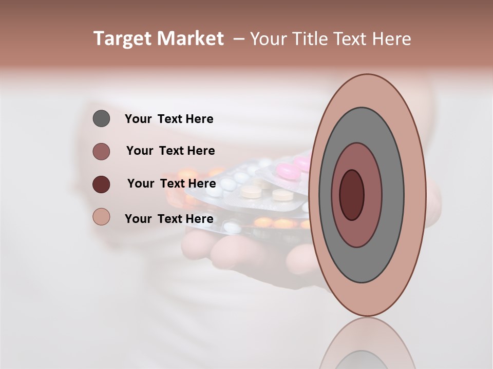 Pregnant Woman Holding Medicine. Nine Month. Third Trimester PowerPoint Template