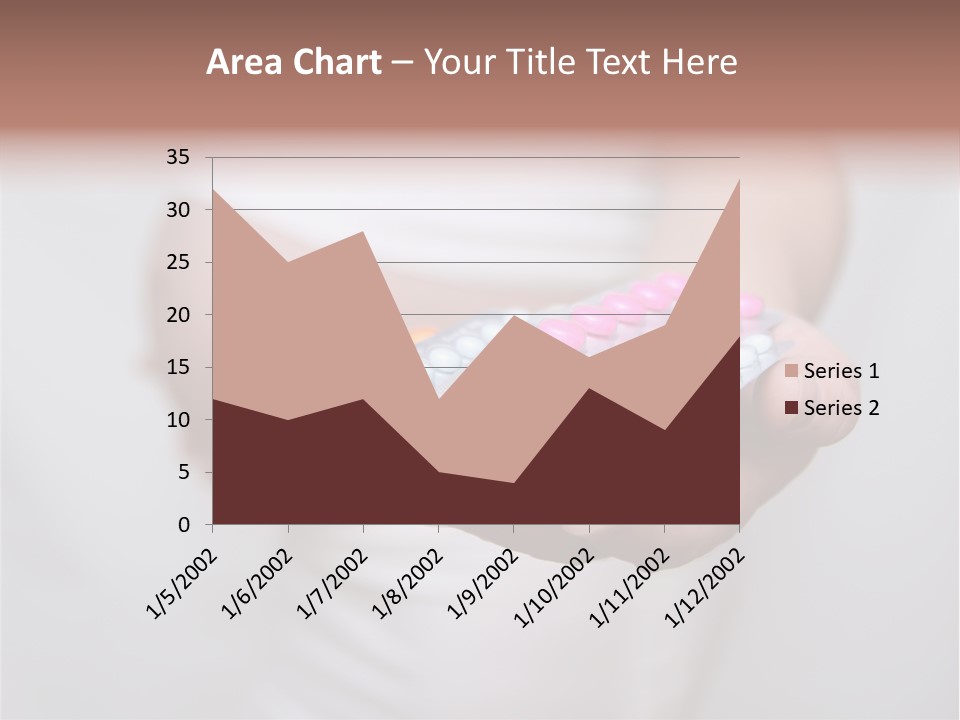 Pregnant Woman Holding Medicine. Nine Month. Third Trimester PowerPoint Template
