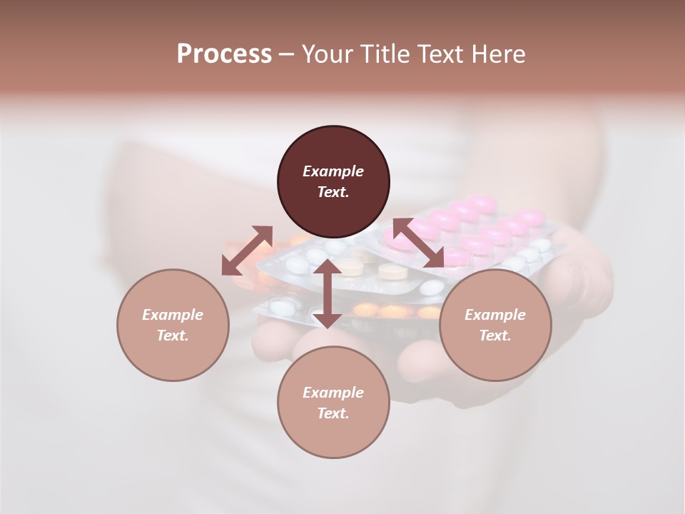 Pregnant Woman Holding Medicine. Nine Month. Third Trimester PowerPoint Template