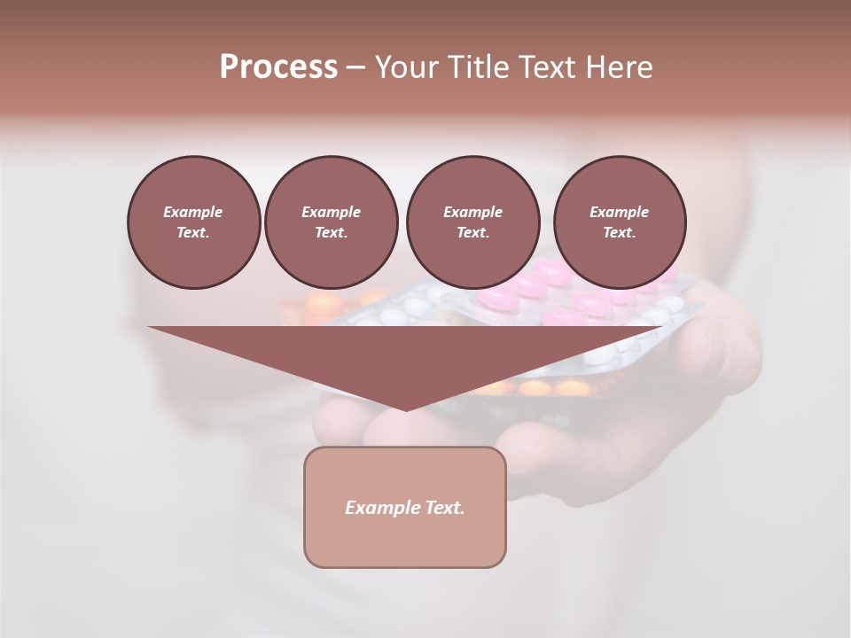 Pregnant Woman Holding Medicine. Nine Month. Third Trimester PowerPoint Template