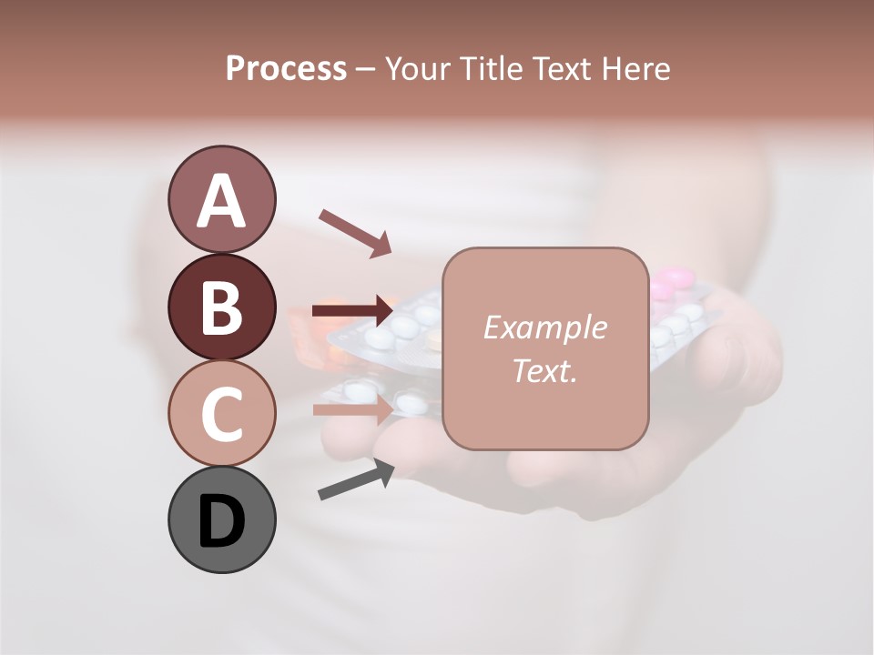 Pregnant Woman Holding Medicine. Nine Month. Third Trimester PowerPoint Template