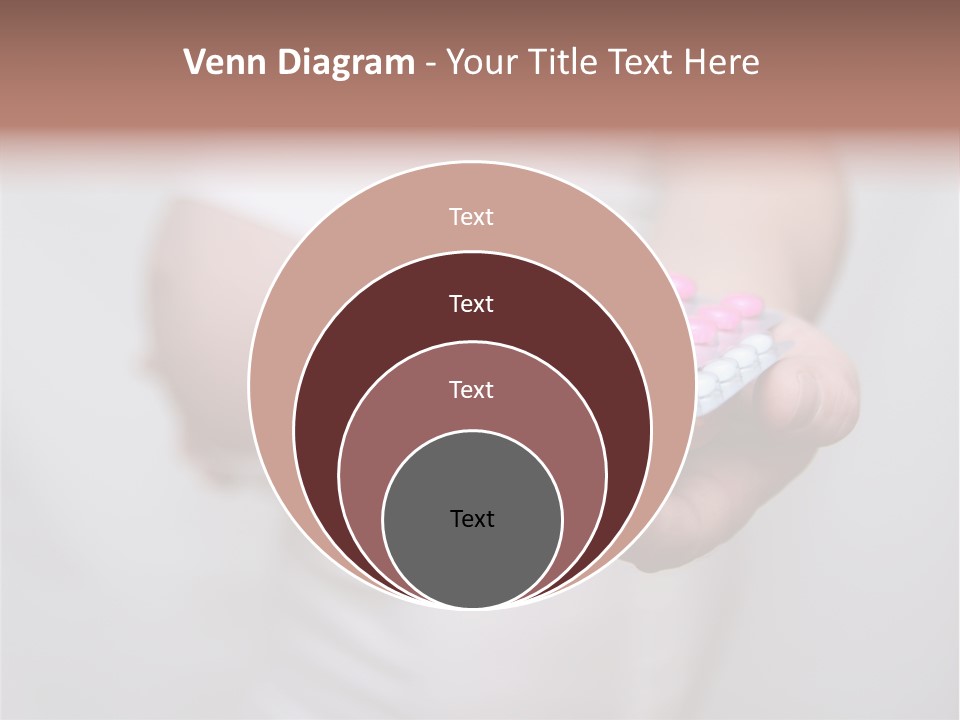 Pregnant Woman Holding Medicine. Nine Month. Third Trimester PowerPoint Template
