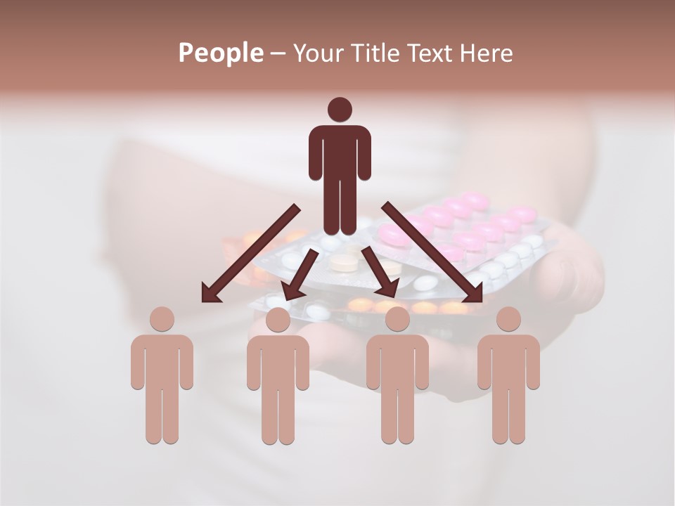 Pregnant Woman Holding Medicine. Nine Month. Third Trimester PowerPoint Template