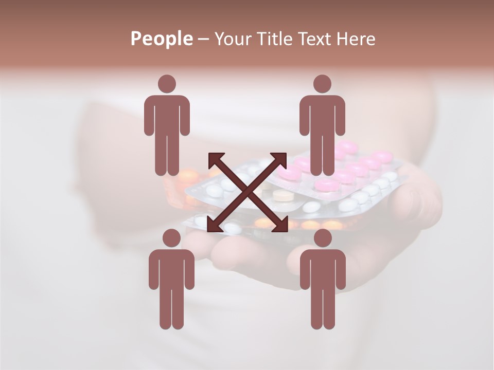 Pregnant Woman Holding Medicine. Nine Month. Third Trimester PowerPoint Template