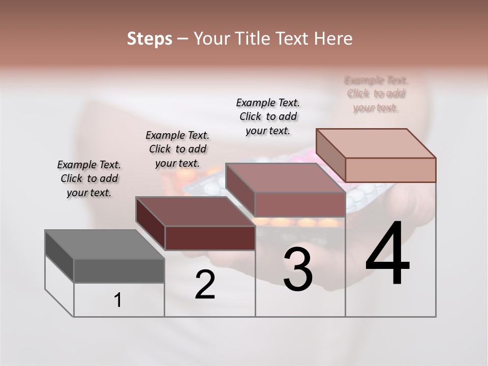 Pregnant Woman Holding Medicine. Nine Month. Third Trimester PowerPoint Template