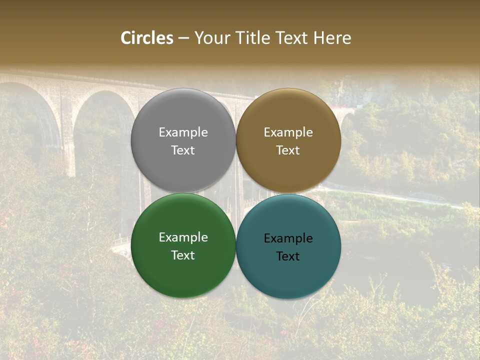 Road And Railway Viaduct Of Cize Bolozon, Ain, France PowerPoint Template