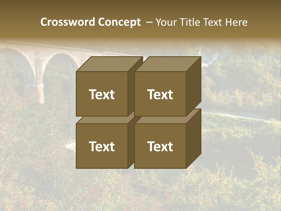 Road And Railway Viaduct Of Cize Bolozon, Ain, France PowerPoint Template