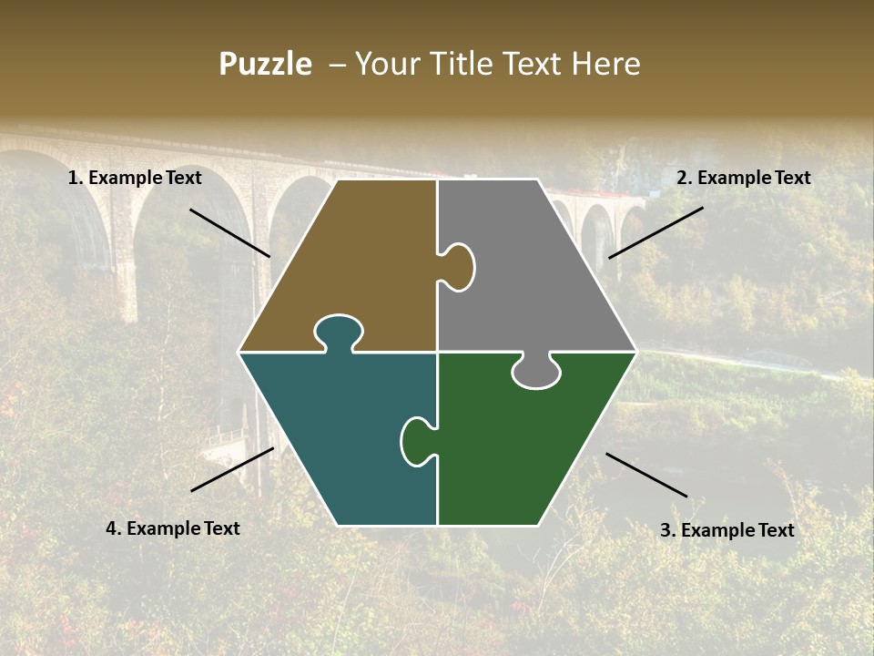 Road And Railway Viaduct Of Cize Bolozon, Ain, France PowerPoint Template
