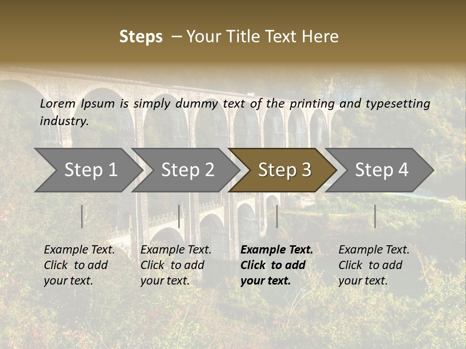 Road And Railway Viaduct Of Cize Bolozon, Ain, France PowerPoint Template