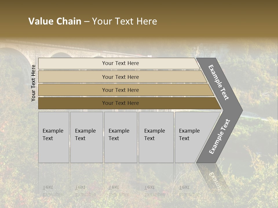 Road And Railway Viaduct Of Cize Bolozon, Ain, France PowerPoint Template