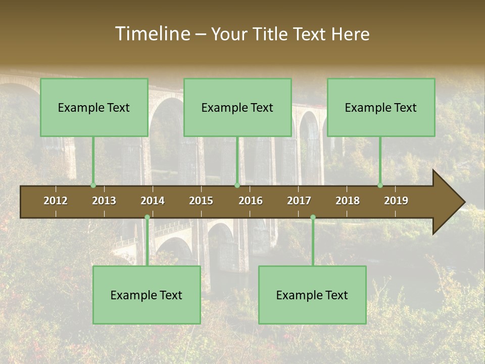 Road And Railway Viaduct Of Cize Bolozon, Ain, France PowerPoint Template
