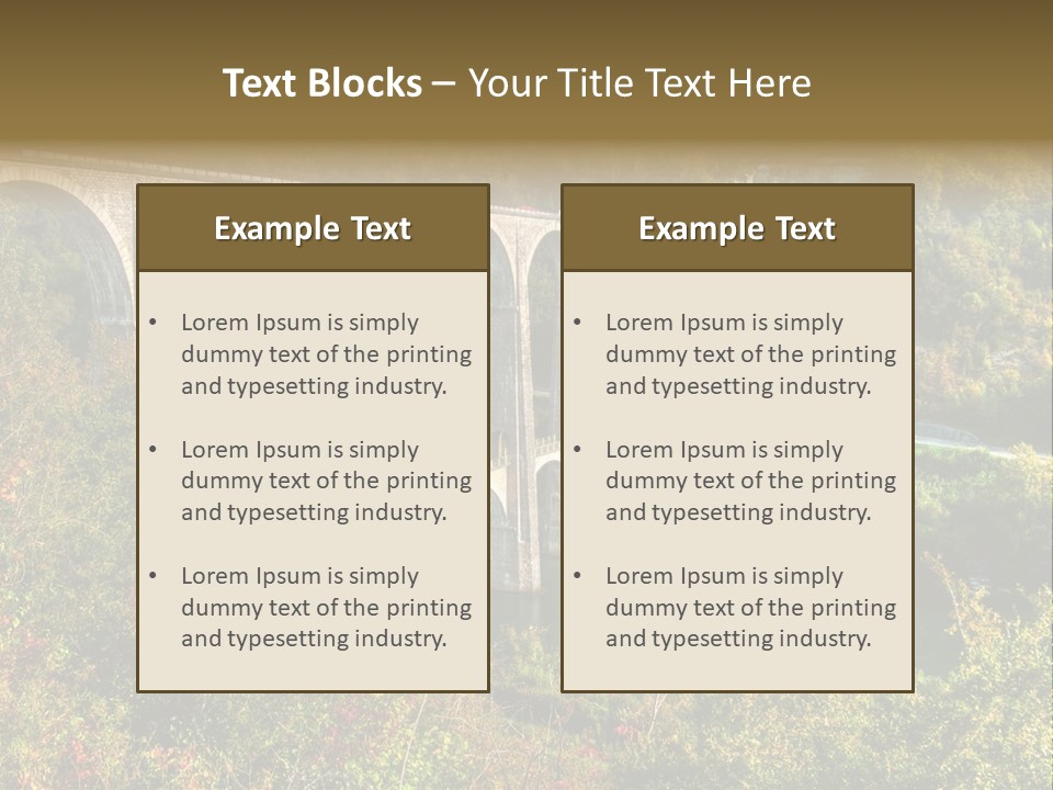 Road And Railway Viaduct Of Cize Bolozon, Ain, France PowerPoint Template
