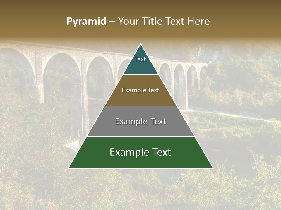 Road And Railway Viaduct Of Cize Bolozon, Ain, France PowerPoint Template