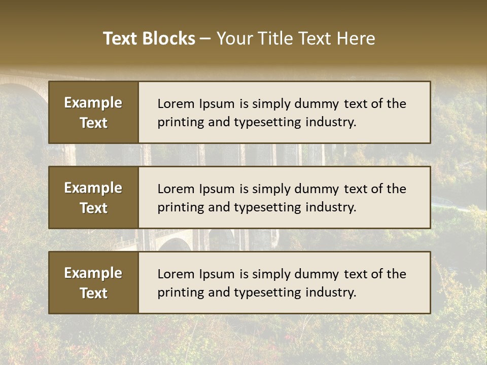 Road And Railway Viaduct Of Cize Bolozon, Ain, France PowerPoint Template