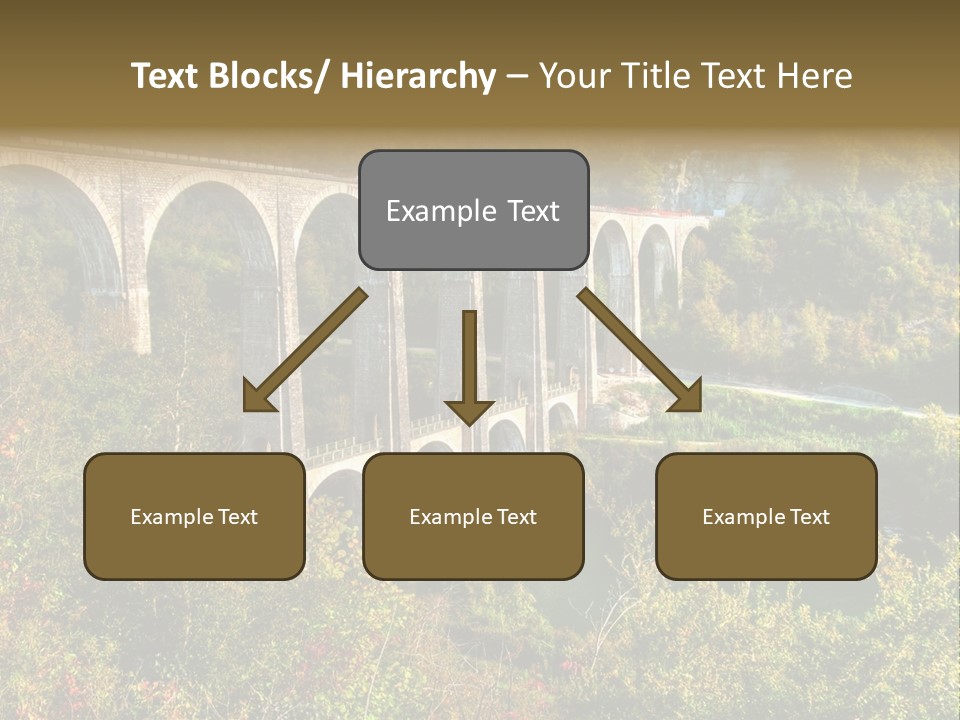 Road And Railway Viaduct Of Cize Bolozon, Ain, France PowerPoint Template