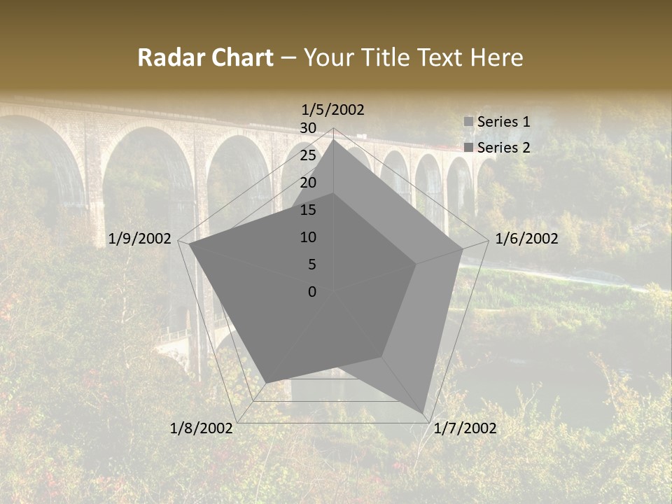 Road And Railway Viaduct Of Cize Bolozon, Ain, France PowerPoint Template