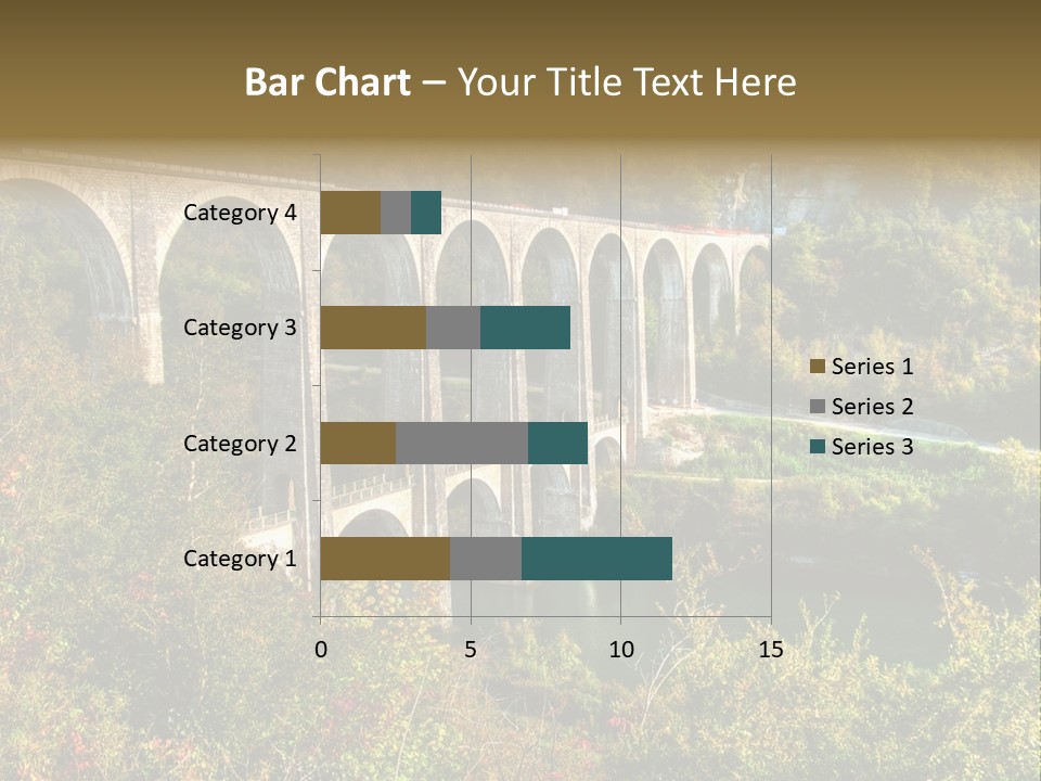 Road And Railway Viaduct Of Cize Bolozon, Ain, France PowerPoint Template