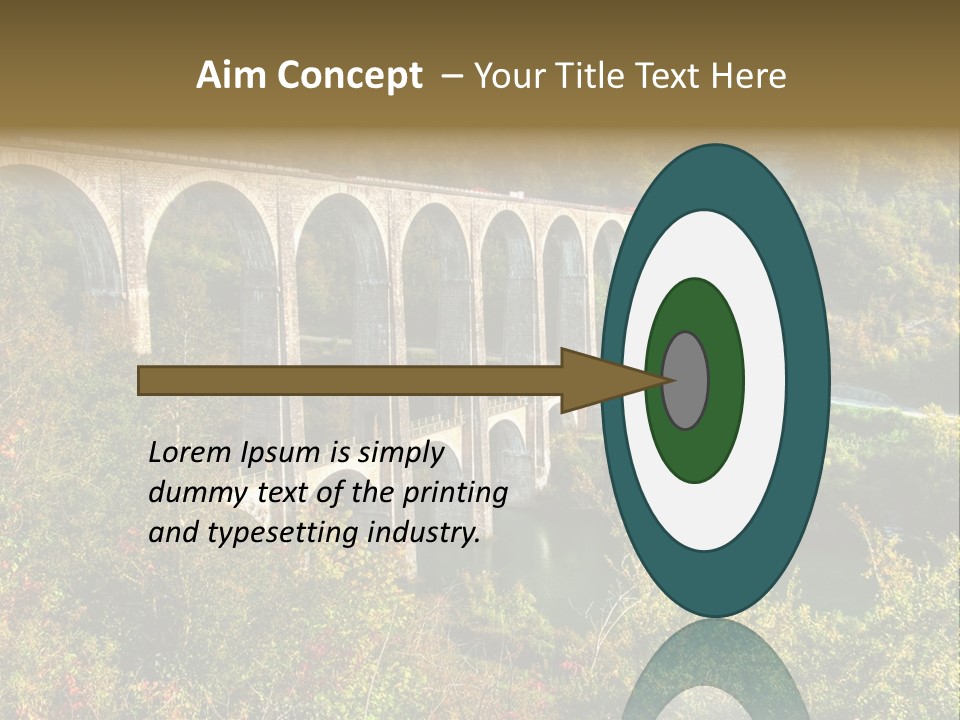 Road And Railway Viaduct Of Cize Bolozon, Ain, France PowerPoint Template