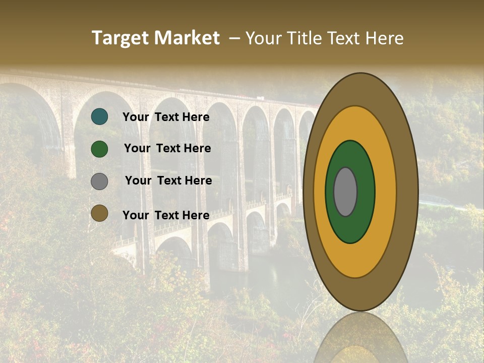 Road And Railway Viaduct Of Cize Bolozon, Ain, France PowerPoint Template