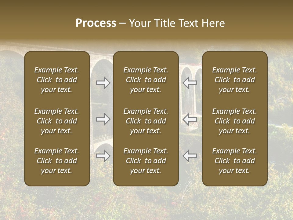 Road And Railway Viaduct Of Cize Bolozon, Ain, France PowerPoint Template