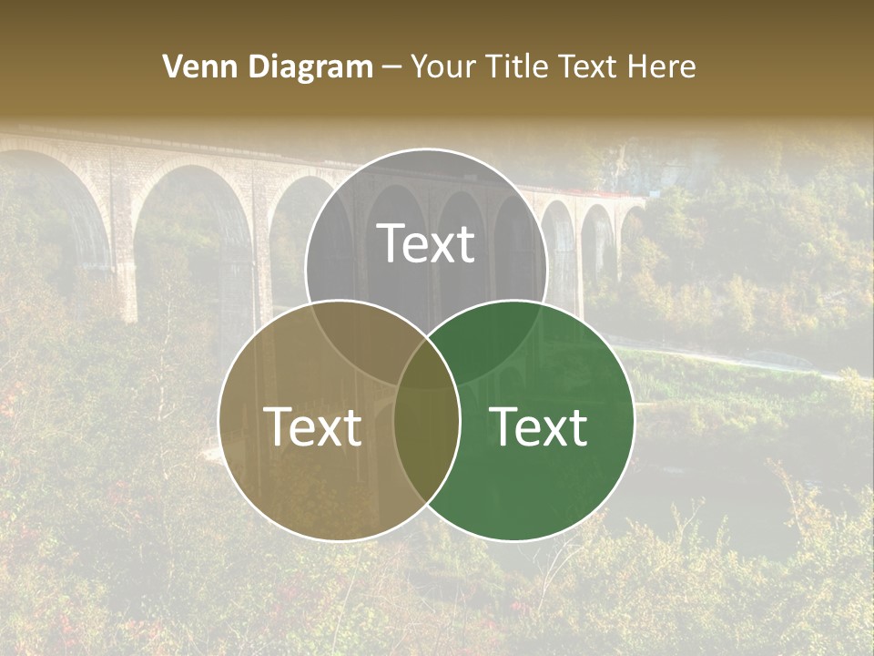 Road And Railway Viaduct Of Cize Bolozon, Ain, France PowerPoint Template