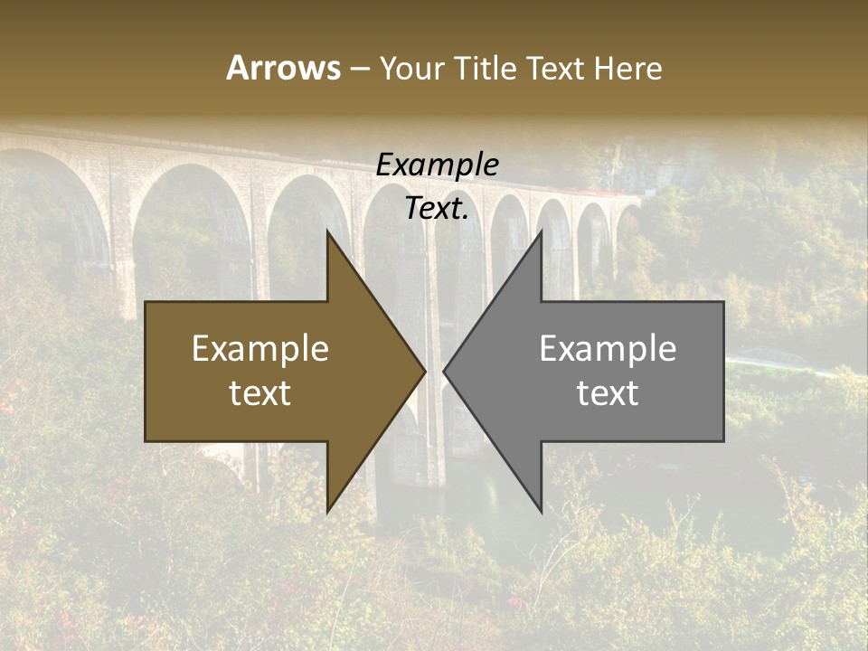 Road And Railway Viaduct Of Cize Bolozon, Ain, France PowerPoint Template