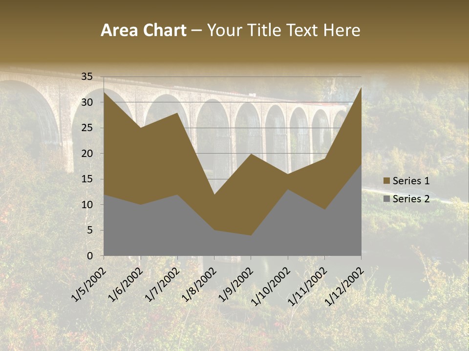 Road And Railway Viaduct Of Cize Bolozon, Ain, France PowerPoint Template