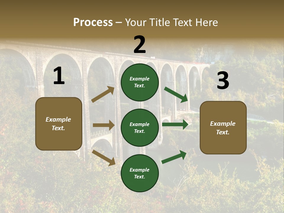 Road And Railway Viaduct Of Cize Bolozon, Ain, France PowerPoint Template