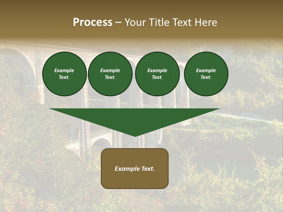 Road And Railway Viaduct Of Cize Bolozon, Ain, France PowerPoint Template