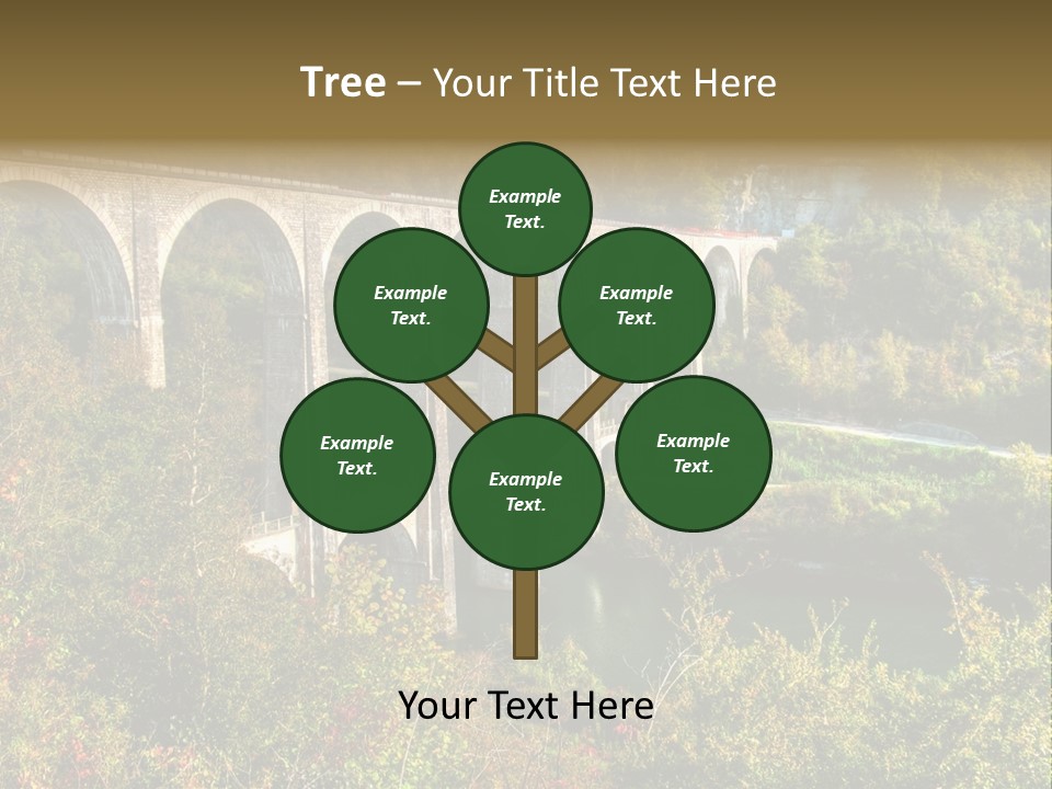 Road And Railway Viaduct Of Cize Bolozon, Ain, France PowerPoint Template