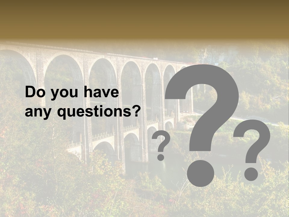 Road And Railway Viaduct Of Cize Bolozon, Ain, France PowerPoint Template