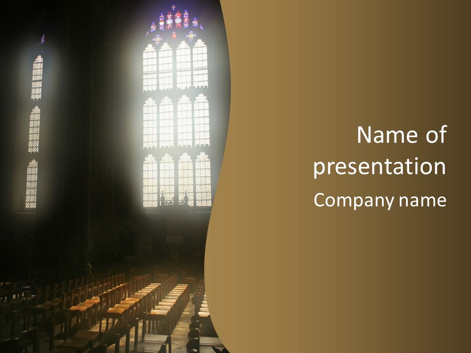 Inside Canterbury Cathedral PowerPoint Template