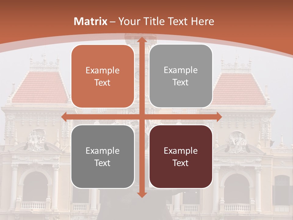 People's Committee Building In Ho Chi Minh City, Vietnam With Ho Chi Minh Statue In Front PowerPoint Template