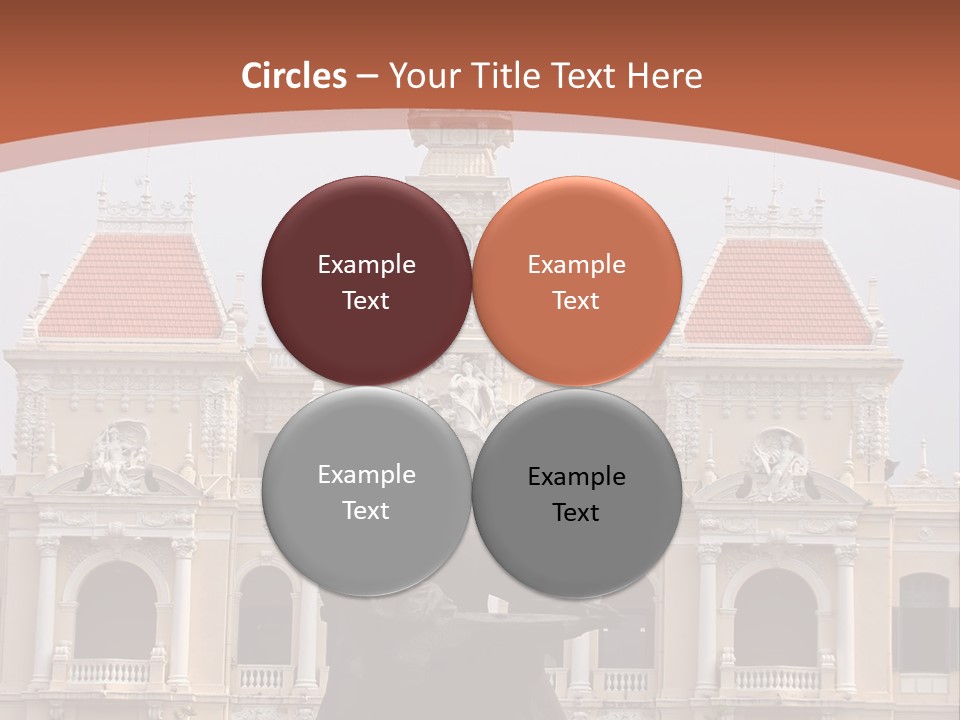 People's Committee Building In Ho Chi Minh City, Vietnam With Ho Chi Minh Statue In Front PowerPoint Template