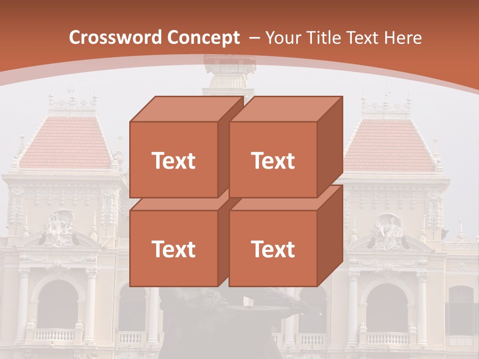 People's Committee Building In Ho Chi Minh City, Vietnam With Ho Chi Minh Statue In Front PowerPoint Template