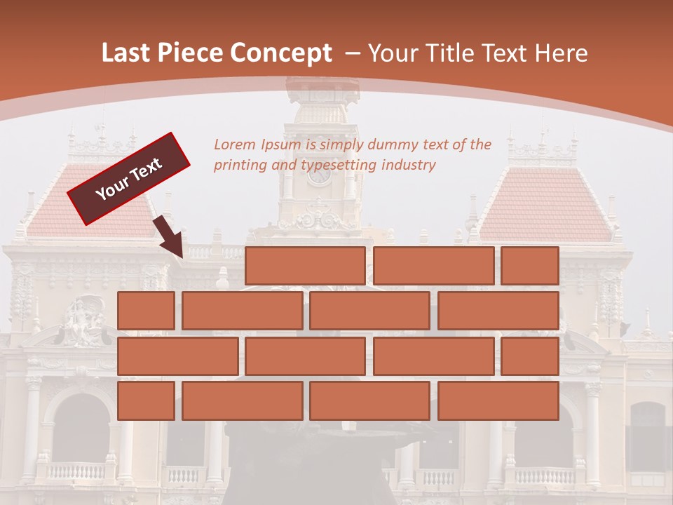 People's Committee Building In Ho Chi Minh City, Vietnam With Ho Chi Minh Statue In Front PowerPoint Template