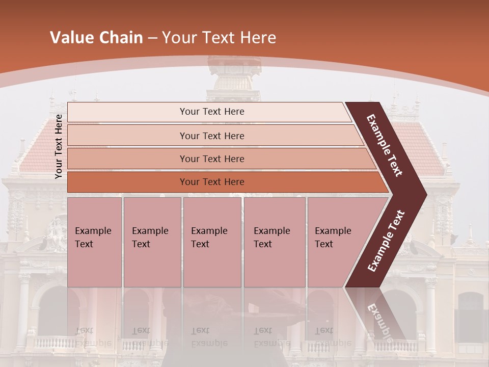 People's Committee Building In Ho Chi Minh City, Vietnam With Ho Chi Minh Statue In Front PowerPoint Template