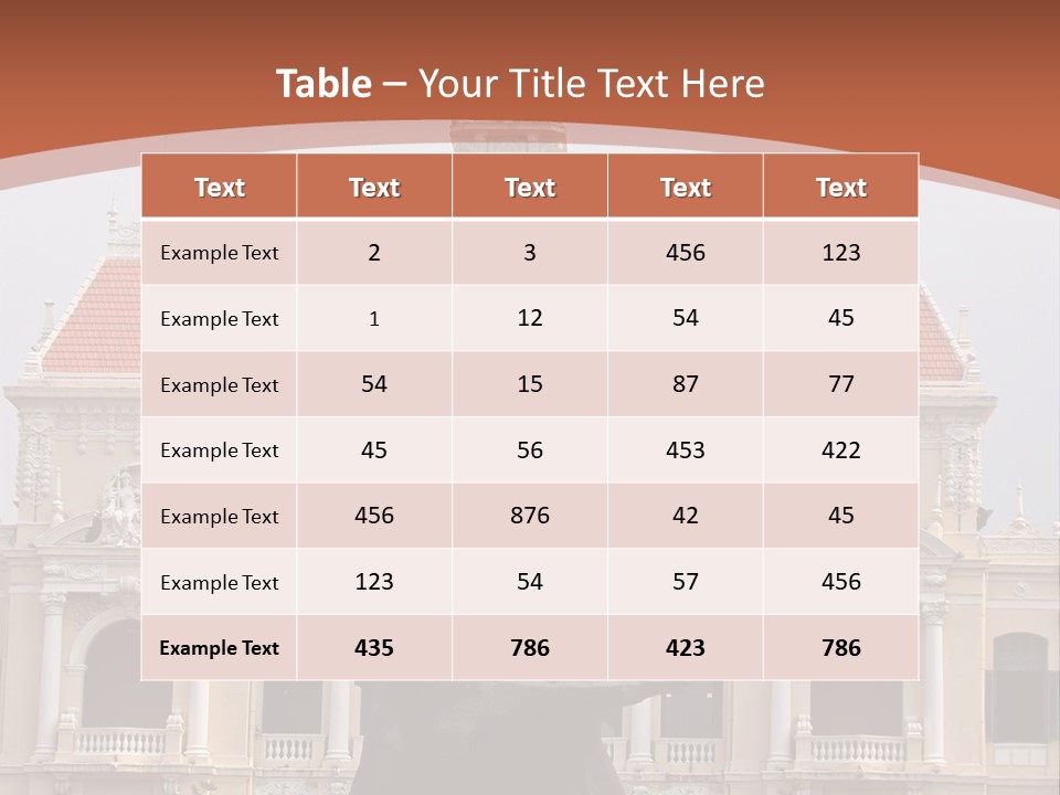 People's Committee Building In Ho Chi Minh City, Vietnam With Ho Chi Minh Statue In Front PowerPoint Template