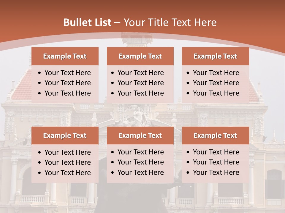 People's Committee Building In Ho Chi Minh City, Vietnam With Ho Chi Minh Statue In Front PowerPoint Template