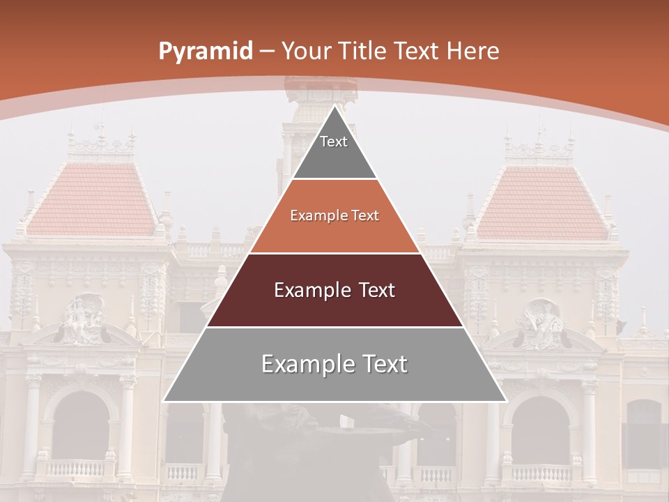 People's Committee Building In Ho Chi Minh City, Vietnam With Ho Chi Minh Statue In Front PowerPoint Template