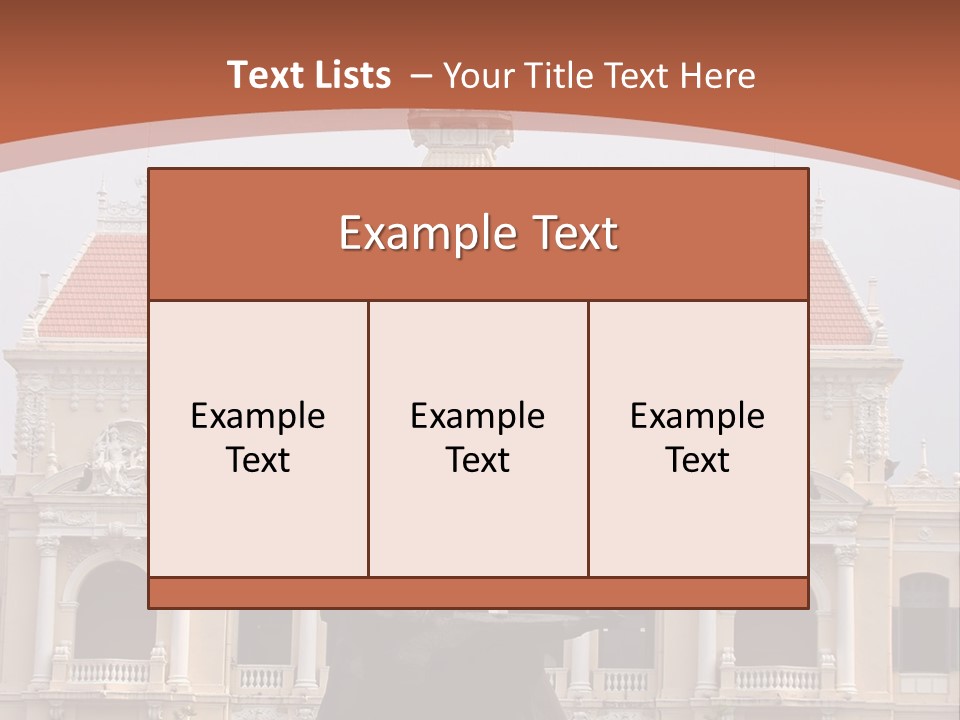 People's Committee Building In Ho Chi Minh City, Vietnam With Ho Chi Minh Statue In Front PowerPoint Template