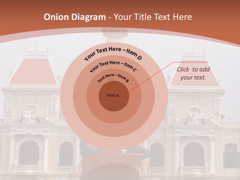 People's Committee Building In Ho Chi Minh City, Vietnam With Ho Chi Minh Statue In Front PowerPoint Template