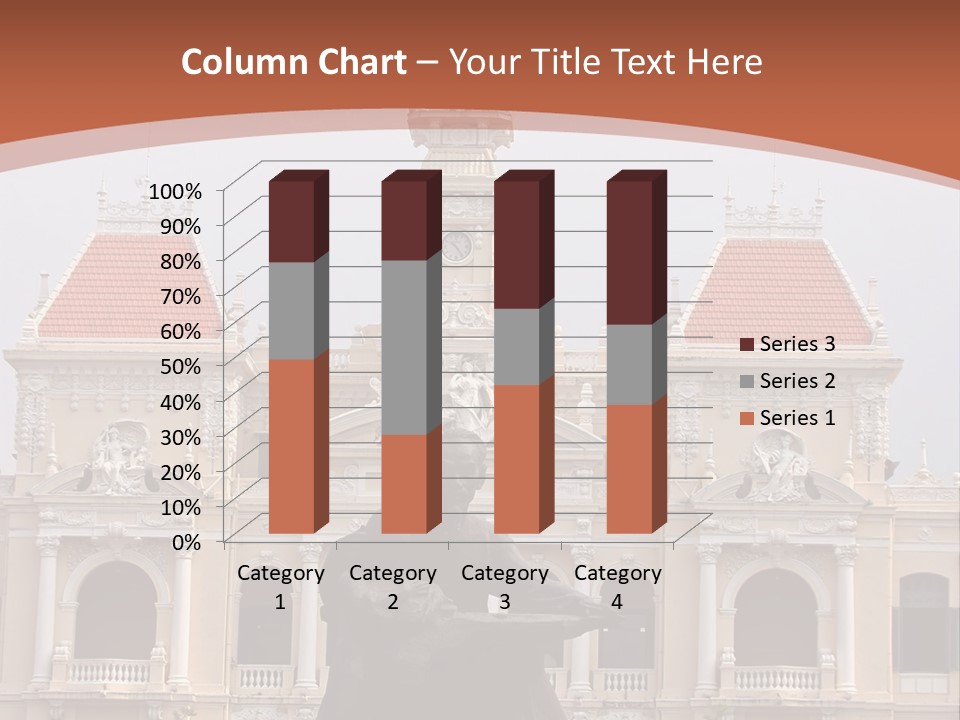 People's Committee Building In Ho Chi Minh City, Vietnam With Ho Chi Minh Statue In Front PowerPoint Template
