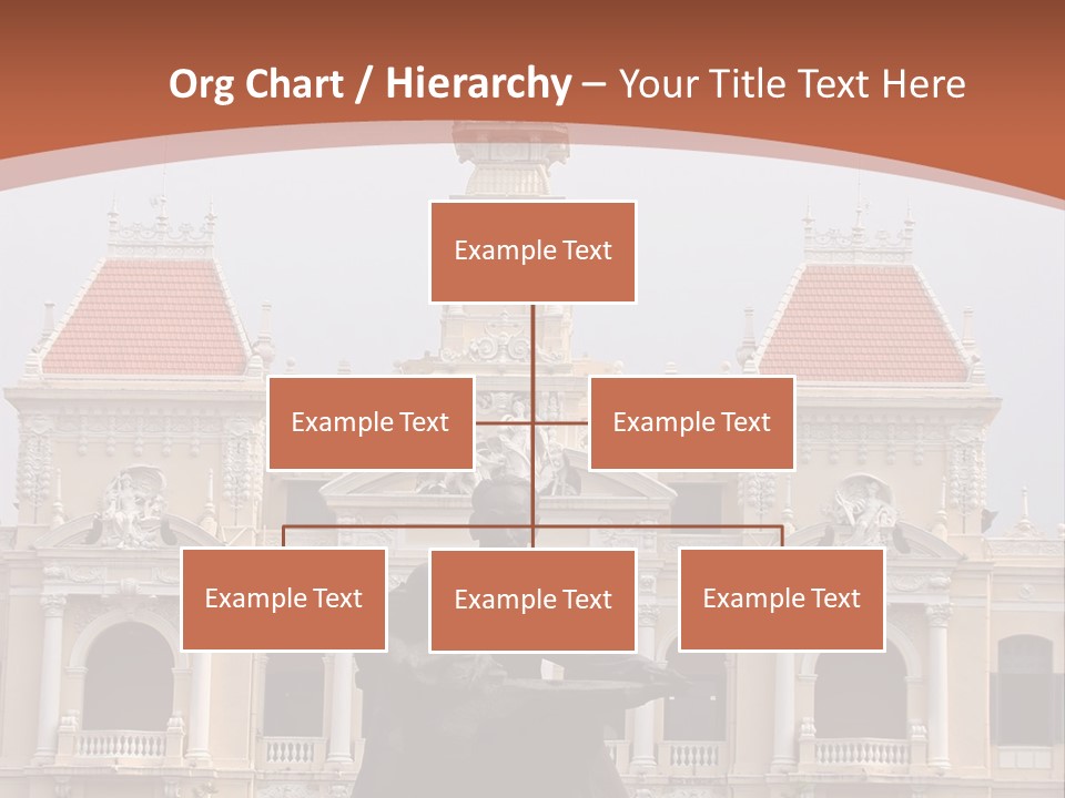 People's Committee Building In Ho Chi Minh City, Vietnam With Ho Chi Minh Statue In Front PowerPoint Template