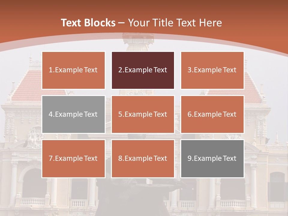 People's Committee Building In Ho Chi Minh City, Vietnam With Ho Chi Minh Statue In Front PowerPoint Template