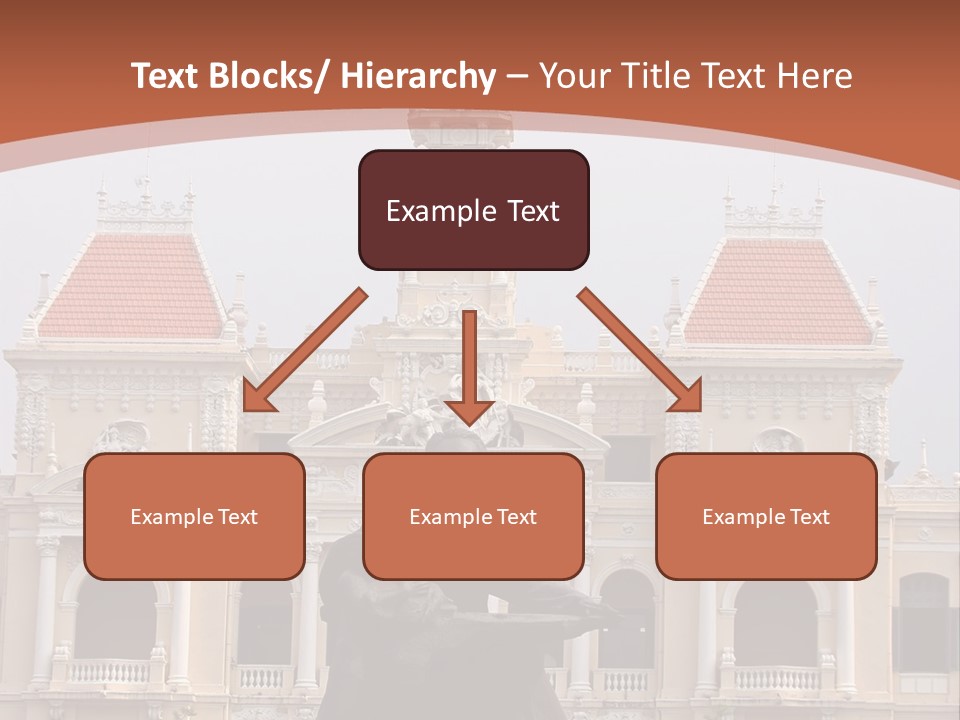 People's Committee Building In Ho Chi Minh City, Vietnam With Ho Chi Minh Statue In Front PowerPoint Template