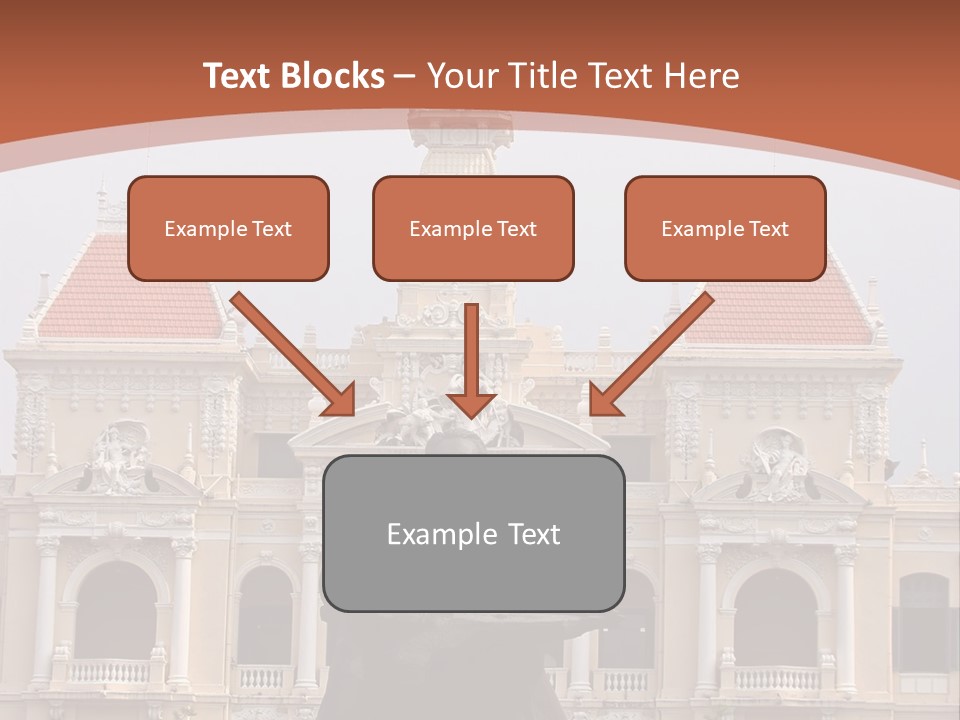 People's Committee Building In Ho Chi Minh City, Vietnam With Ho Chi Minh Statue In Front PowerPoint Template