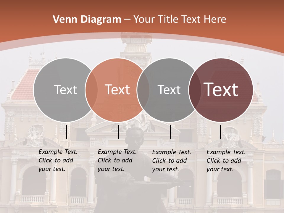 People's Committee Building In Ho Chi Minh City, Vietnam With Ho Chi Minh Statue In Front PowerPoint Template