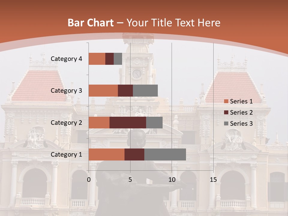 People's Committee Building In Ho Chi Minh City, Vietnam With Ho Chi Minh Statue In Front PowerPoint Template